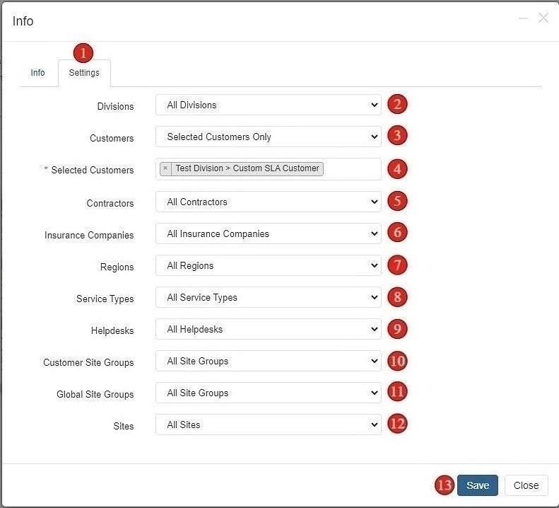 Entity Questions Settings tab