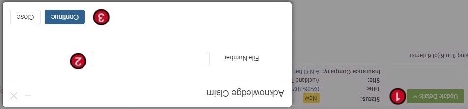 Insurance Claims list view