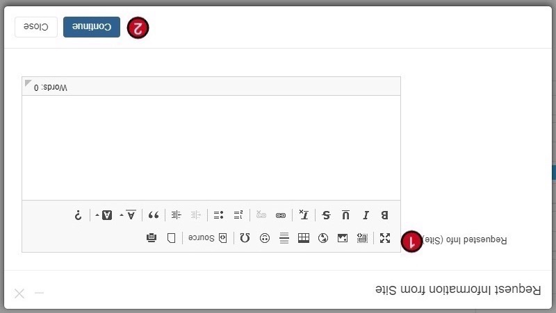 Request Information from Contractor form
