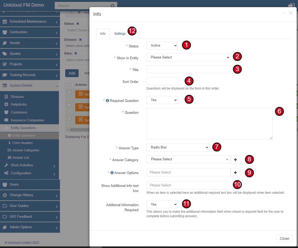 Insurance User Access Settings