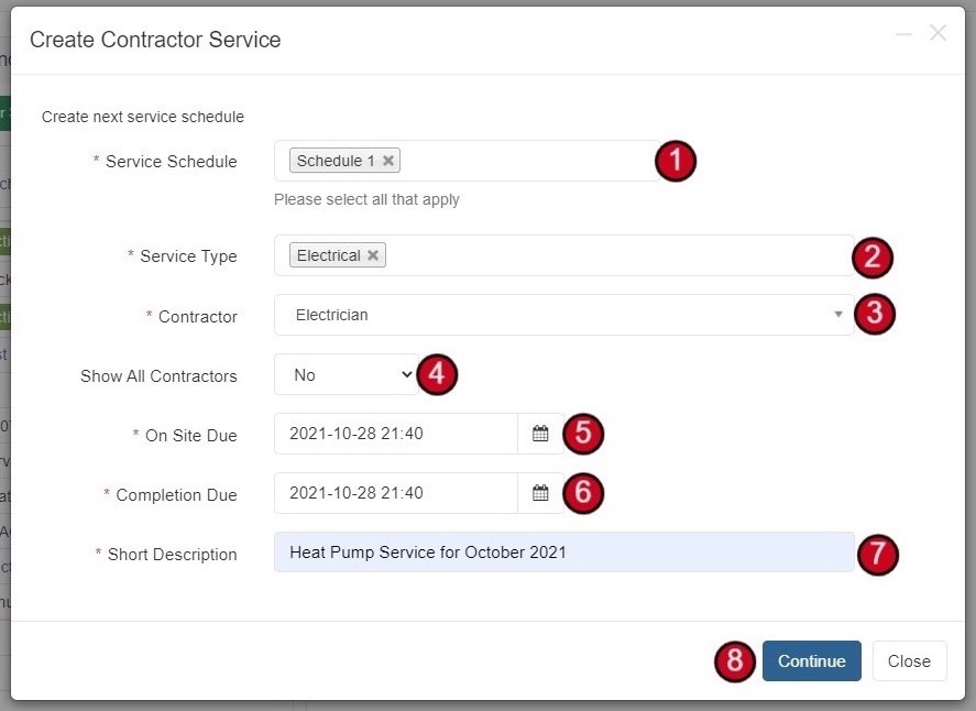 Completed Contractor Service jobs