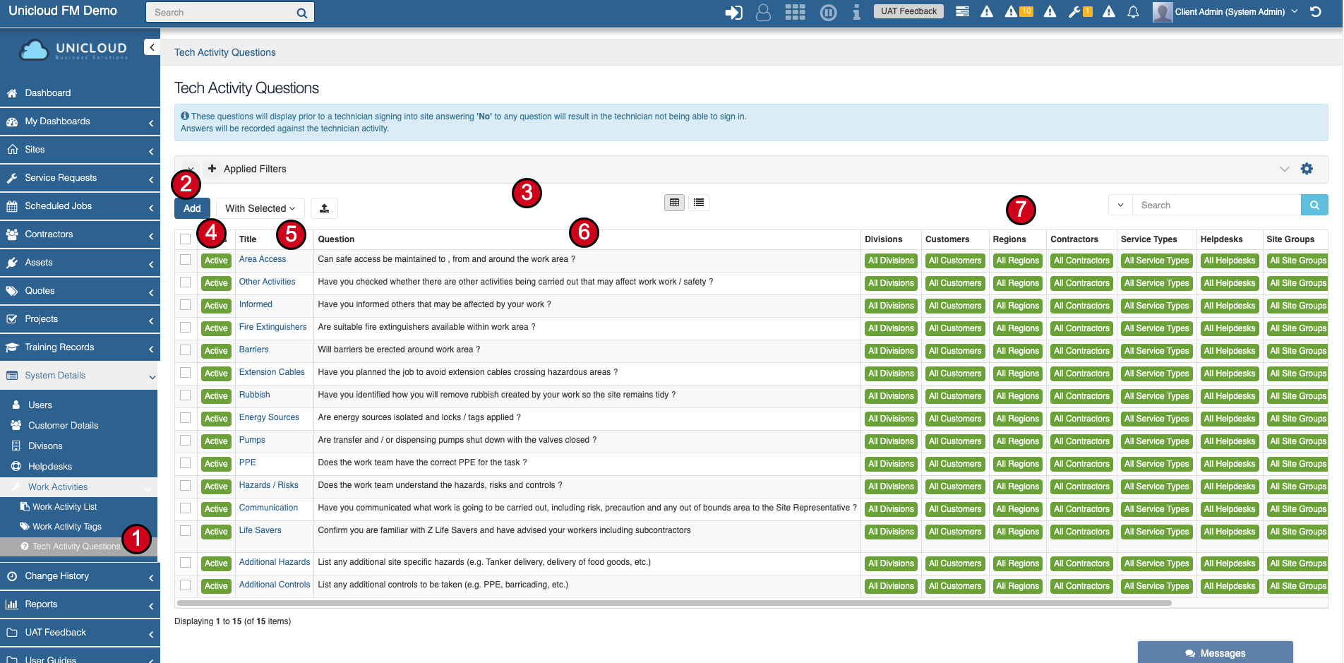 Tech Activity Questions Dashboard