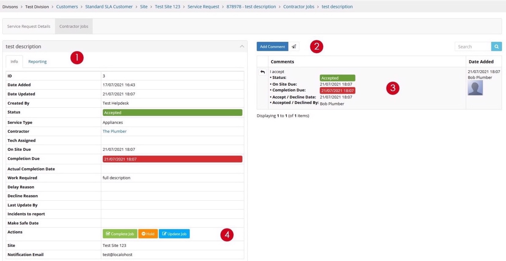 Accept Job confirmation dialog