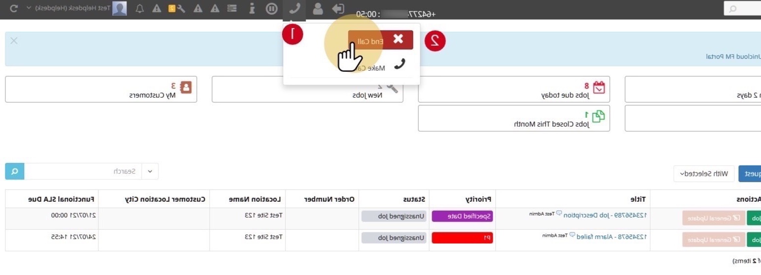 Number pad and quick connects