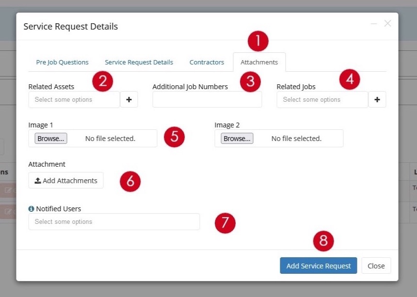 Contractors tab with contractor selection