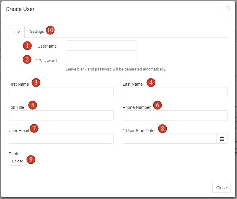 Contractor Administrator Menu